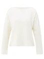 YAYA Boatneck sweater with fringes