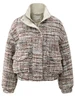 YAYA Boucle jacket with fringes