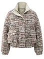 YAYA Boucle jacket with fringes