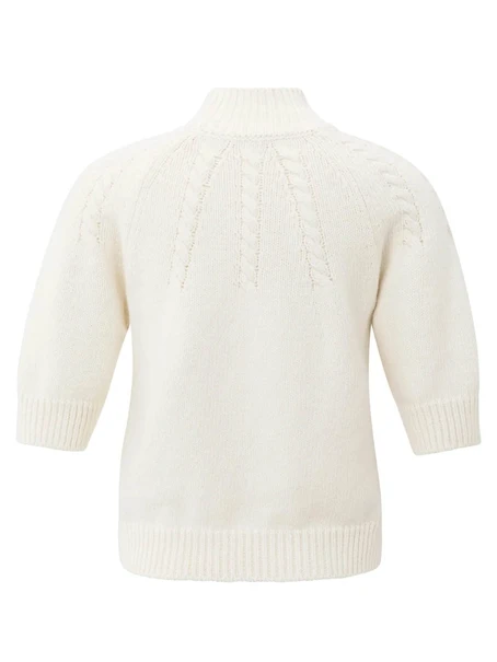 YAYA Cable sweater short sleeve