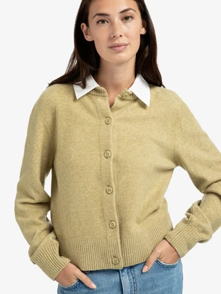 YAYA Cardigan with detachable woven
