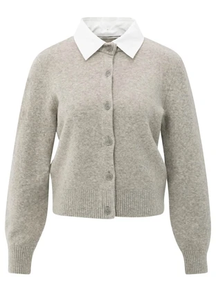 YAYA Cardigan with detachable woven