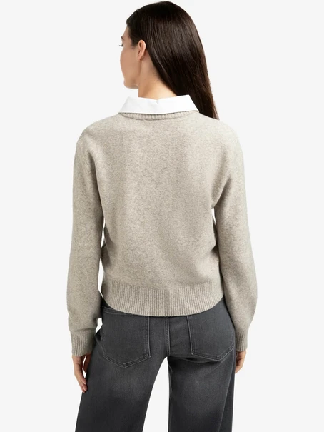 YAYA Cardigan with detachable woven