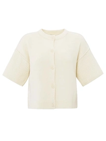 YAYA Cardigan with wide short sleev
