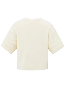 YAYA Cardigan with wide short sleev