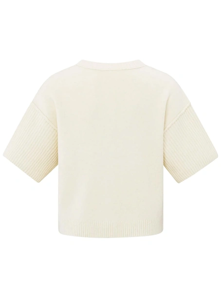 YAYA Cardigan with wide short sleev