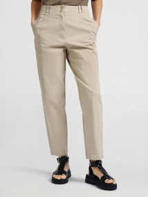 YAYA Cotton woven high waist trouse