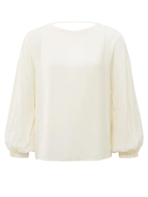 YAYA Crinkle top with low back