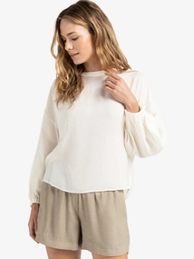 YAYA Crinkle top with low back