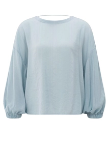 YAYA Crinkle top with low back
