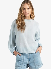 YAYA Crinkle top with low back