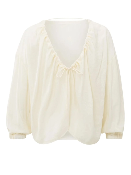 YAYA Crinkle top with low back