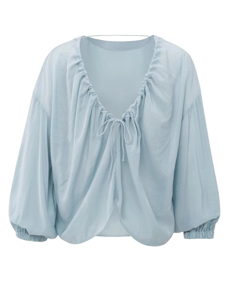YAYA Crinkle top with low back