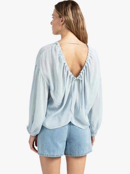YAYA Crinkle top with low back