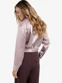 YAYA Cropped satin blouse