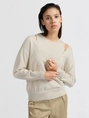 YAYA Deep round neck sweater with t