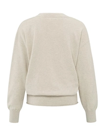 YAYA Deep round neck sweater with t