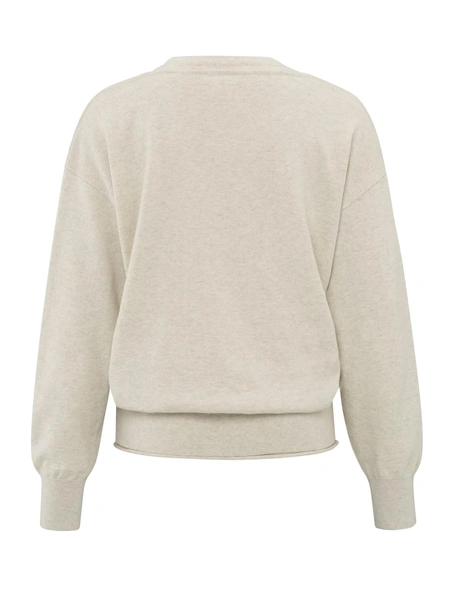 YAYA Deep round neck sweater with t