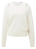 YAYA Deep v-neck sweater with top