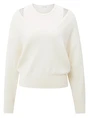 YAYA Deep v-neck sweater with top