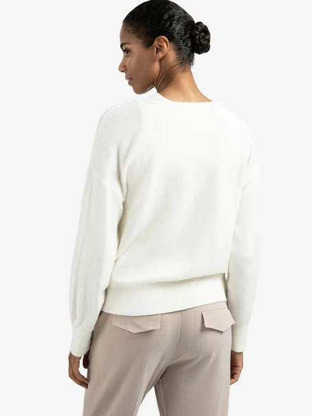 YAYA Deep v-neck sweater with top