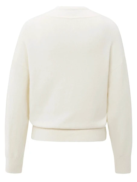 YAYA Deep v-neck sweater with top