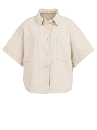 YAYA Denim jasje met korte mouwen