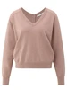 YAYA Double v-neck sweater with but