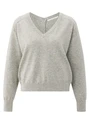 YAYA Double v-neck sweater with but