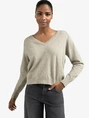 YAYA Double v-neck sweater with but