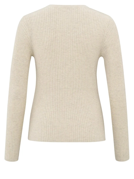 YAYA Fake cardigan in rib stitch