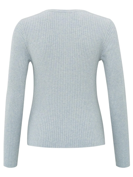 YAYA Fake cardigan in rib stitch