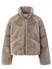 YAYA Faux fur jacket with padded ny