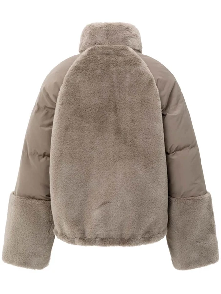 YAYA Faux fur jacket with padded ny