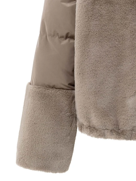 YAYA Faux fur jacket with padded ny