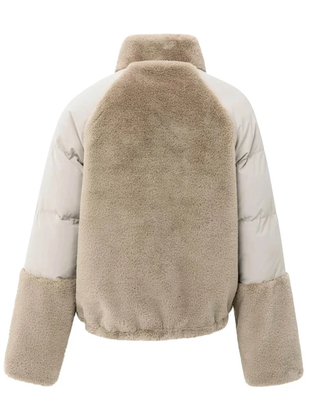 YAYA Faux fur jacket with padded ny