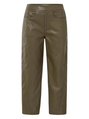 YAYA Faux leather carrot fit trouse