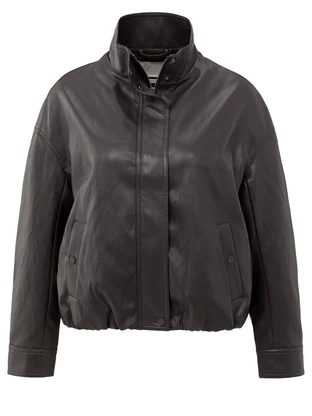 YAYA Faux leather jacket with baloo