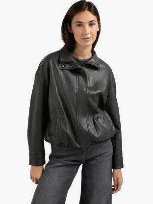 YAYA Faux leather jacket with baloo
