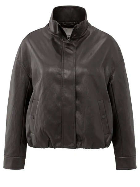 YAYA Faux leather jacket with baloo