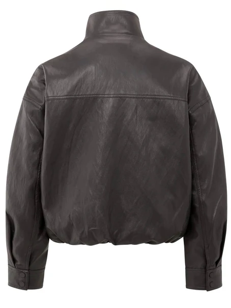 YAYA Faux leather jacket with baloo