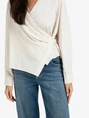 YAYA Fitted wrap blouse
