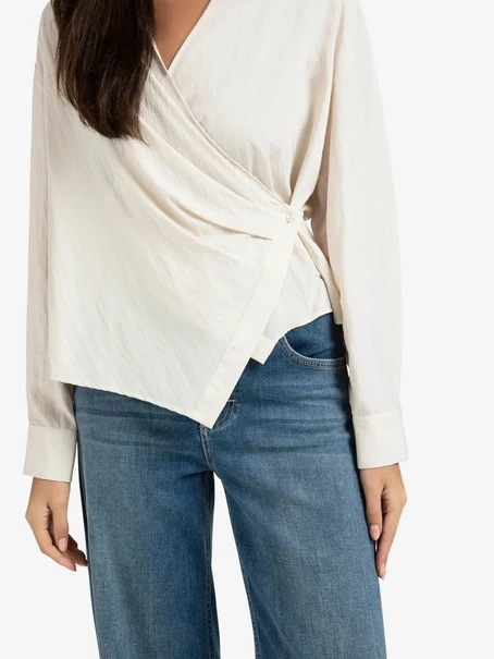YAYA Fitted wrap blouse