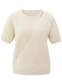 YAYA Fluffy cardigan overlaping ss