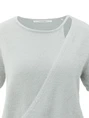 YAYA Fluffy cardigan overlaping ss