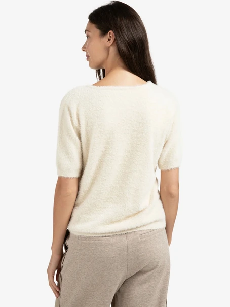 YAYA Fluffy cardigan overlaping ss