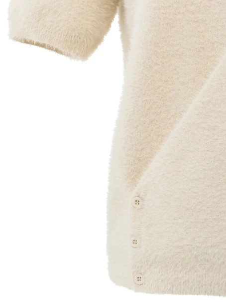 YAYA Fluffy cardigan overlaping ss