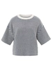 YAYA Fluffy stripe sweater ss