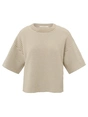 YAYA Fluffy stripe sweater ss