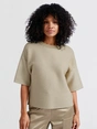 YAYA Fluffy stripe sweater ss